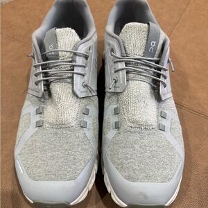 On Cloud 5 Terry Athletic Sneaker “Glacier” Grey color sz 13